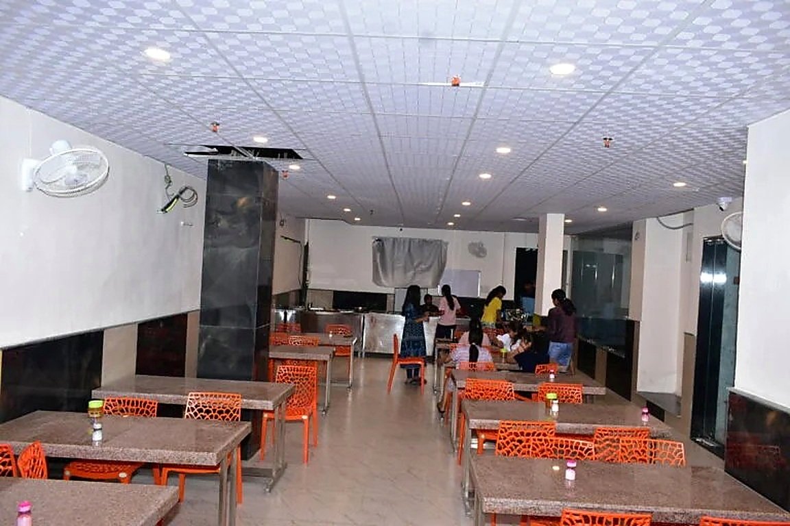 Dining hall at Sapphire Girls Hostel