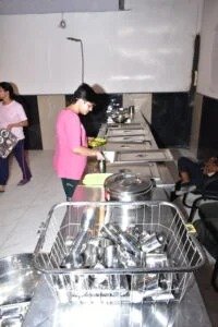 Kitchen area at Sapphire Girls Hostel